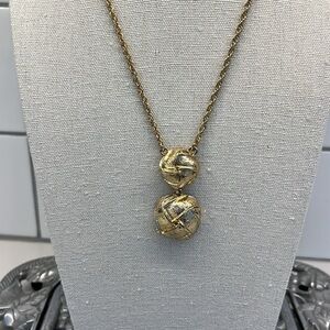 Monet Pendant Gold Tone Necklace
